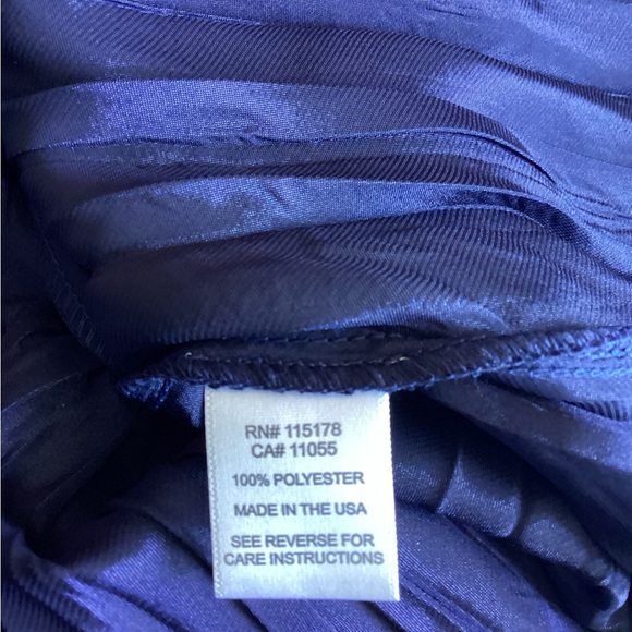 New! Elegant Blue designer Komarov Textured Dress - Picture 5 of 5